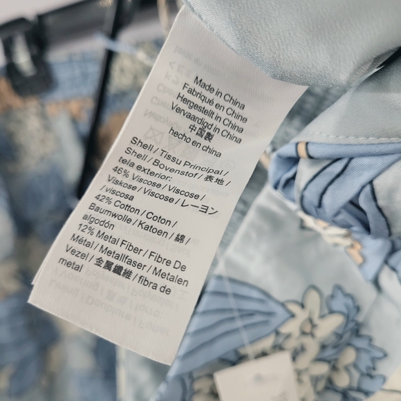 J Crew Collection Textured Satin Skirt Set in Zinnia Floral XL - Picture 6 of 7